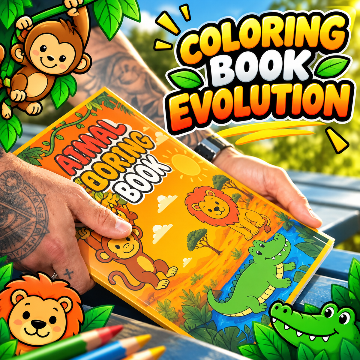 Coloring Book Evolution - Livre Edition Safari