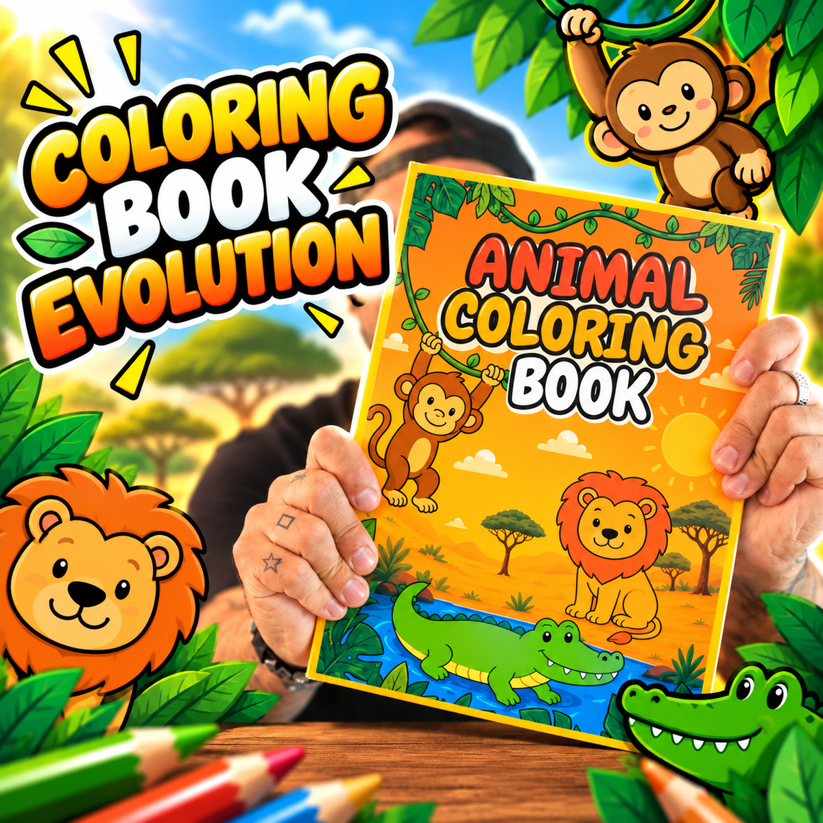 Coloring Book Evolution - Livre Edition Safari